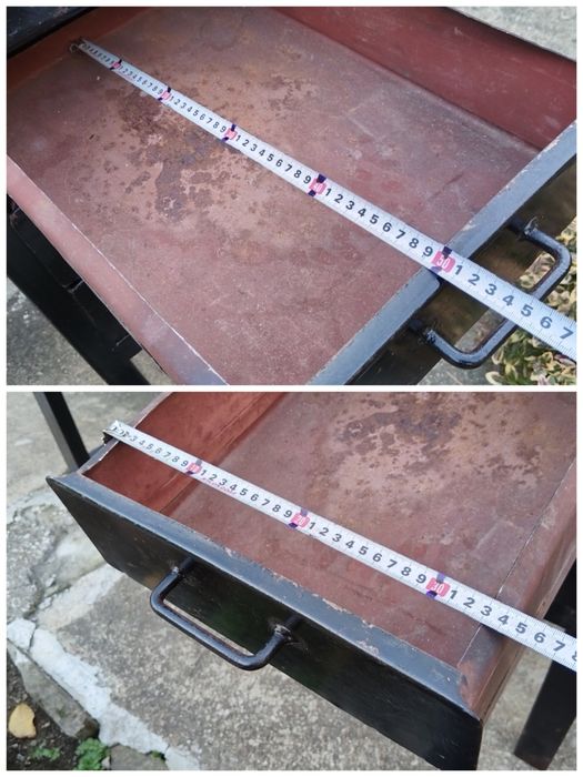 Стара Метална Масивна Работна Маса / 80кг.