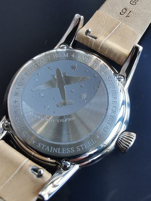 Ceas Aviator Moonflight Quartz Nou!