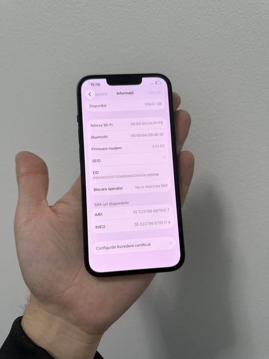 iPhone 13 - 128Gb - Baterie 100% - Impecabil - Ca Nou