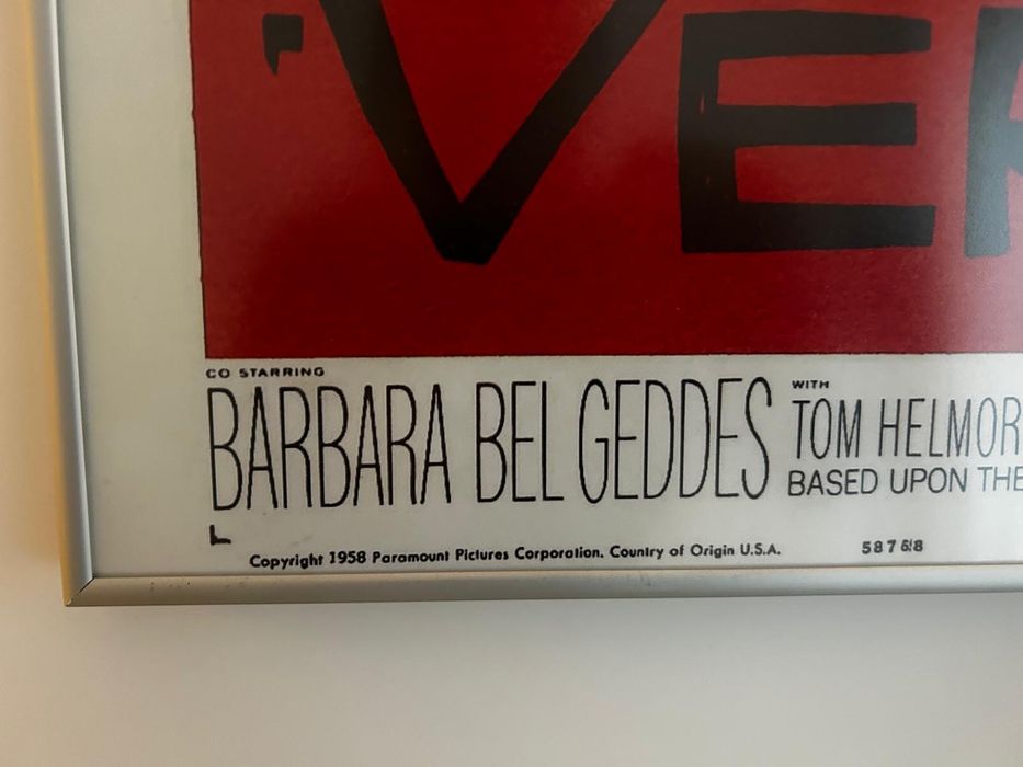 Poster Vertigo - design Saul Bass - 80×120 cm - inramat