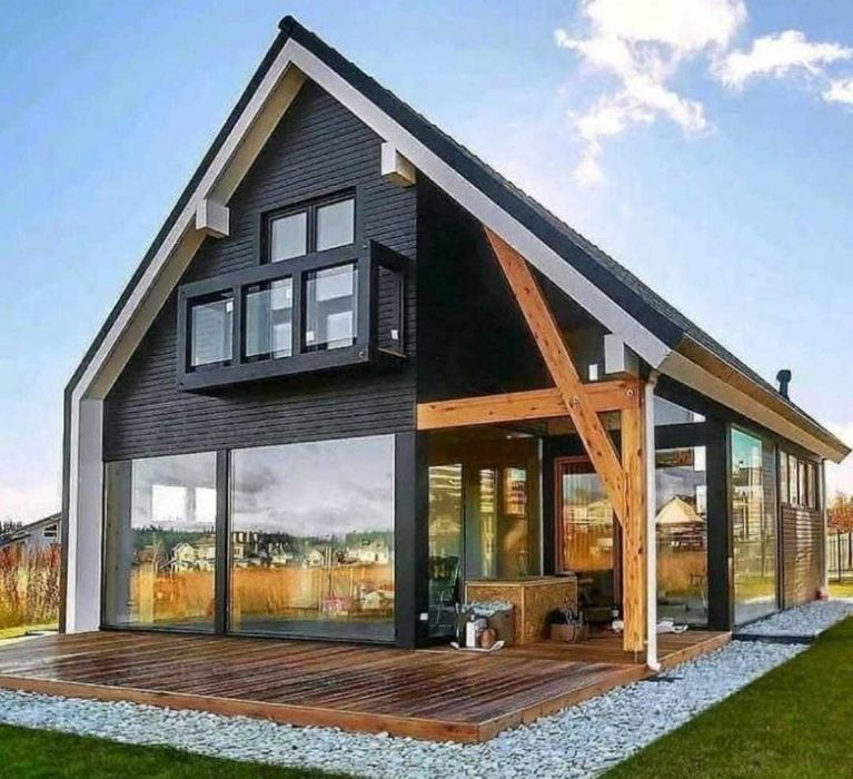 Vand casa modulara tip modern pe structura metalica, 10m x 10m