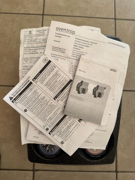 Oventrop Regumat RTA-130 DN25 cu pompă Wilo PARA – NOUĂ, cu garanție