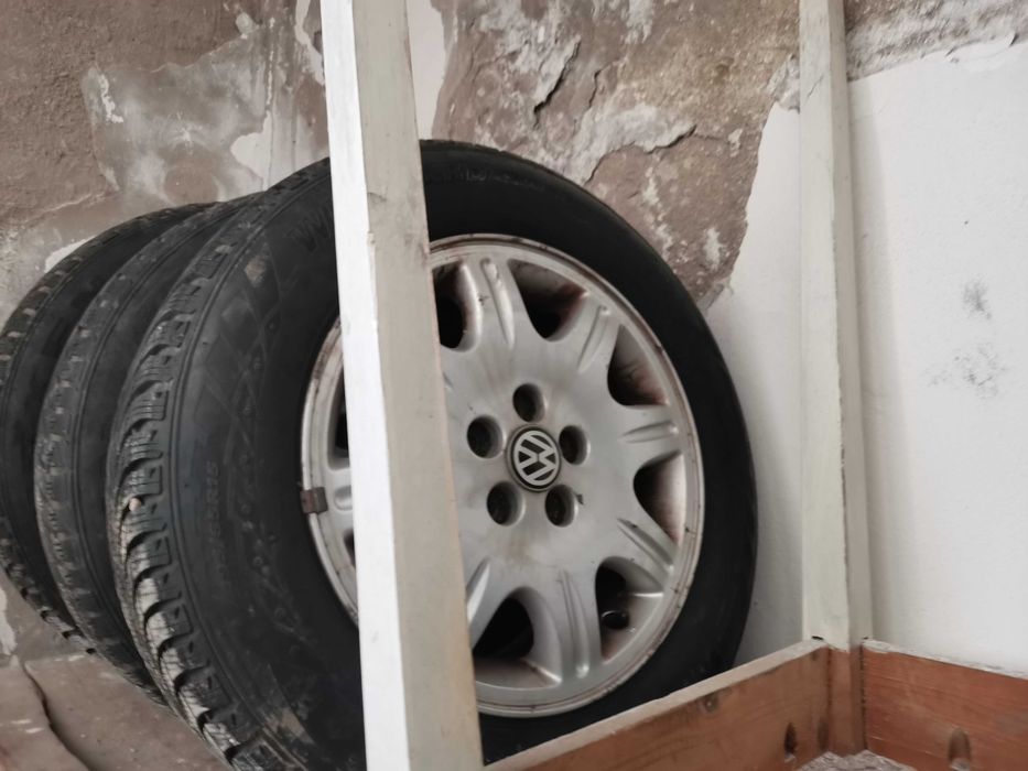 3 JANTE aliaj 5x100 R15 VW/Skoda/Audi + 3 Anvelope Nexen Mixte 15 inch