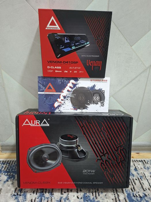 Продаётся Магнитола с колонками. Новый, оригинал от бренда AURA