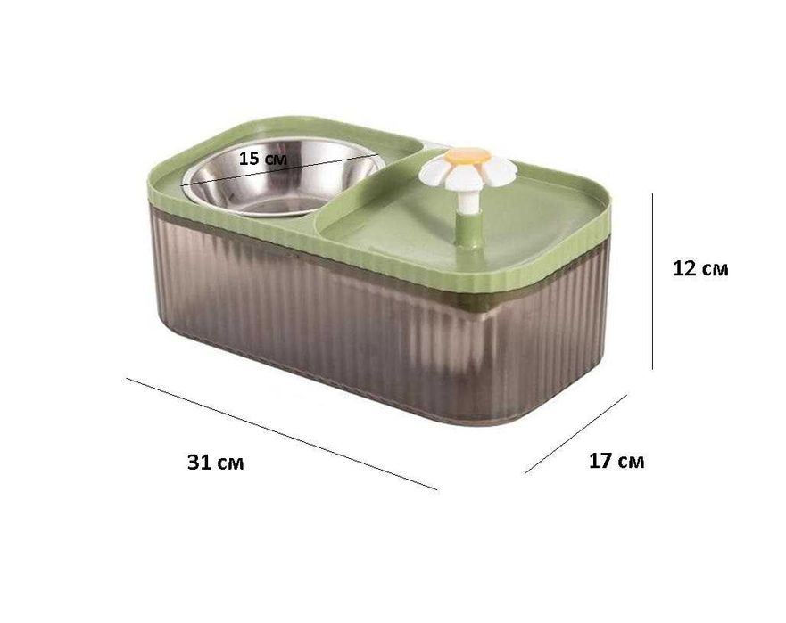 Автоматичен фонтан и купа за храна за домашни животни