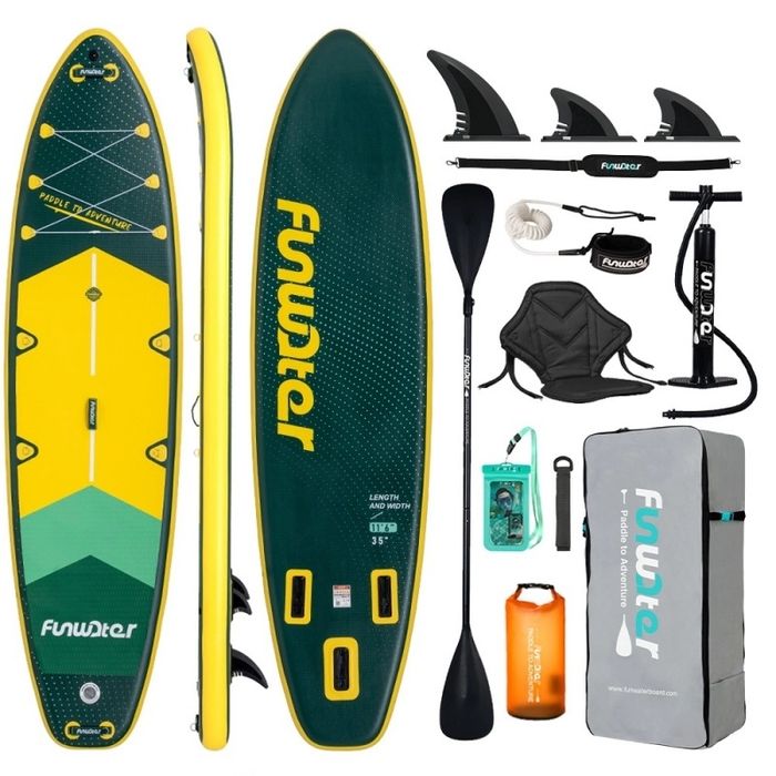 Надуваем падълборд Funwater Adventure 11'6, SUP.