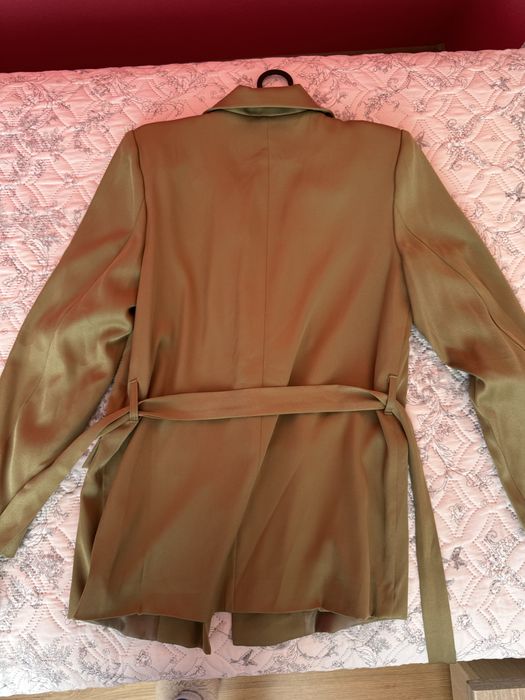 Сако с колан цвят каки
