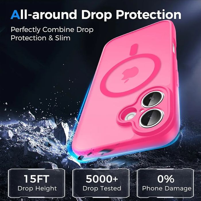 Магнитен калъф със стъклен протектор Anti-Spy за Iphone 17