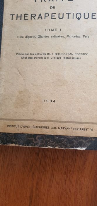 Tratat Terapeutic 1934 tubul digestiv  pancreas