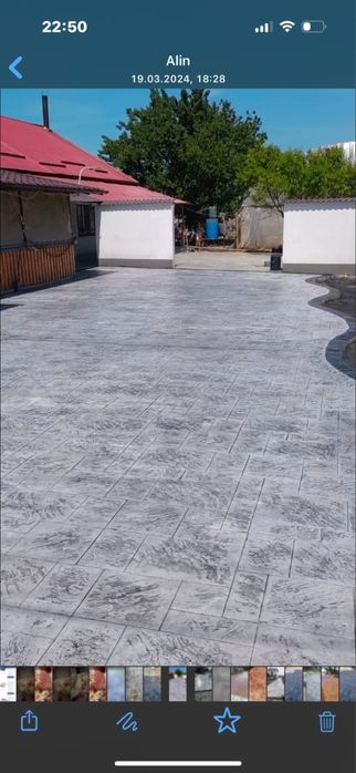 Decorațiuni curți din beton amprentat orce model