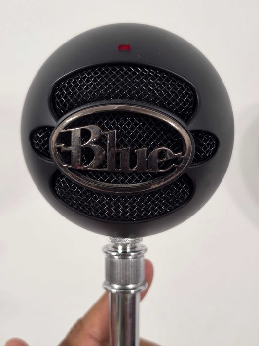 Microfon Blue The Snowball alb si negru