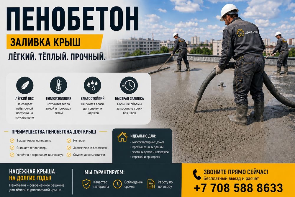Пенобетон Утепление Крыши