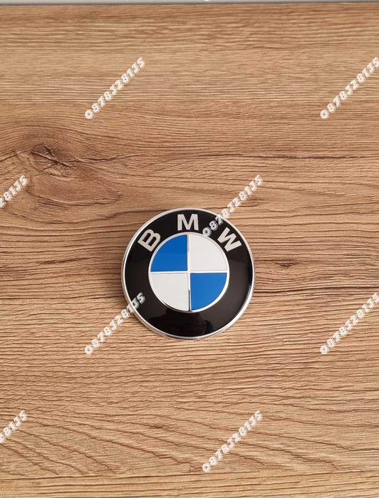 BMW емблема 74мм заден капак класическа бяло-синя