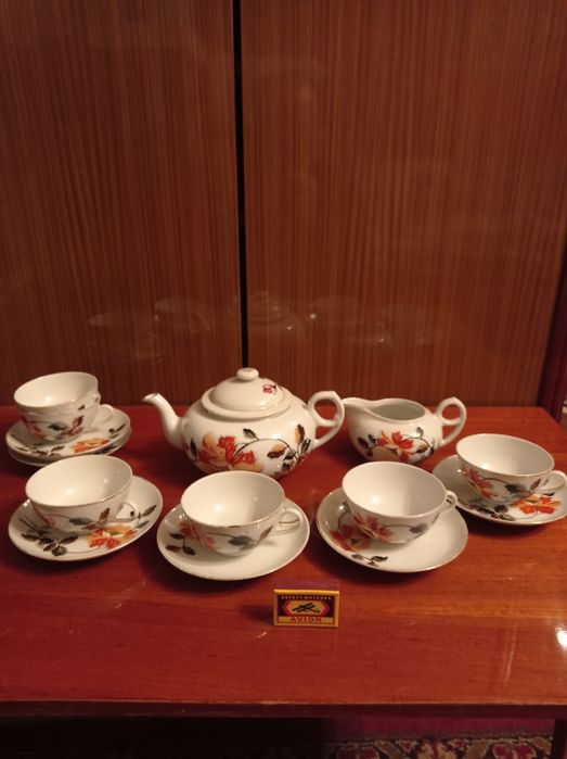 Посуда.Коньячный набор.Цветные вазы,рог.Новый.