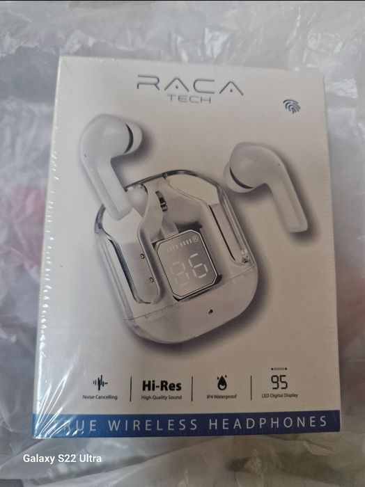 VEHOP Power Ultrapods TWS Earbud, Bluetooth слушалки с дисплей, прозра