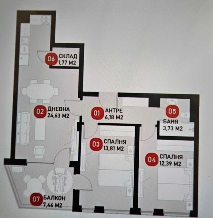 Продава се Тристаен апартамент в София, Студентски град - 102 кв.м за 1150 €/кв.м - Снимка #3