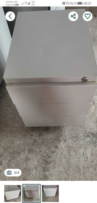 dulap steelcase rollbox 3 sertare metal
