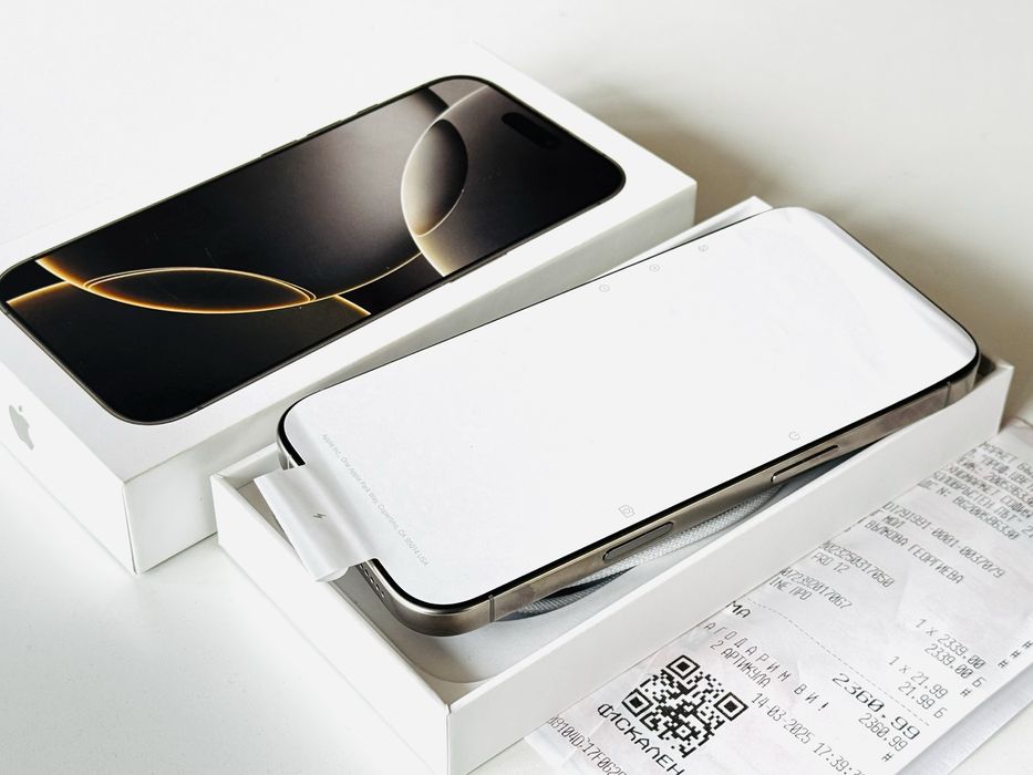 Iphone 16 Pro 128GB Natural Titanium Гаранция 1 година