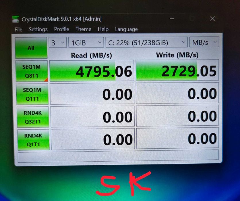 Pachet de 5 x SSD 256Gb M2 Nvme Gen 4  SKHynix BC901  5000MB/s