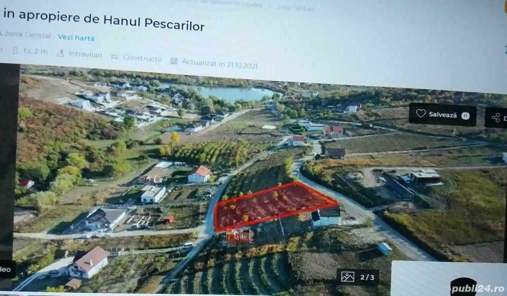 Terenuri intravilane 2x500 mp aproape de Hanul Pescarilor