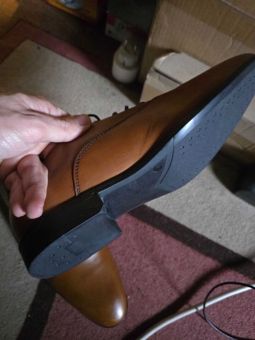 Мъжки кожени кафяви обувки Pier One 41