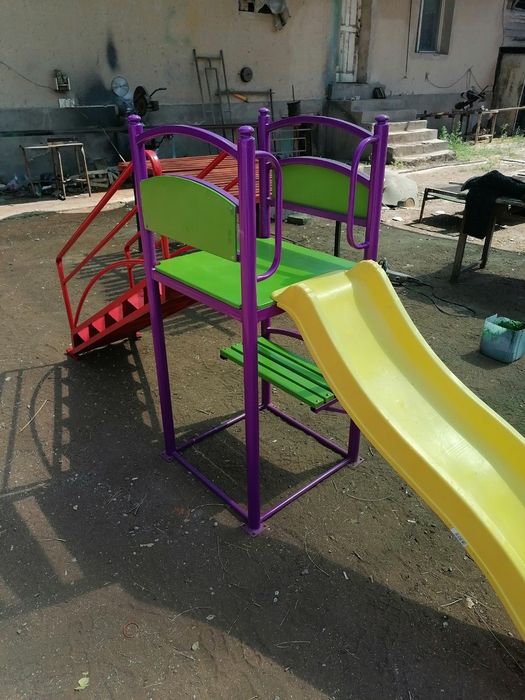 Детская площадка горка аттракцион болалар майдони домик качели swings