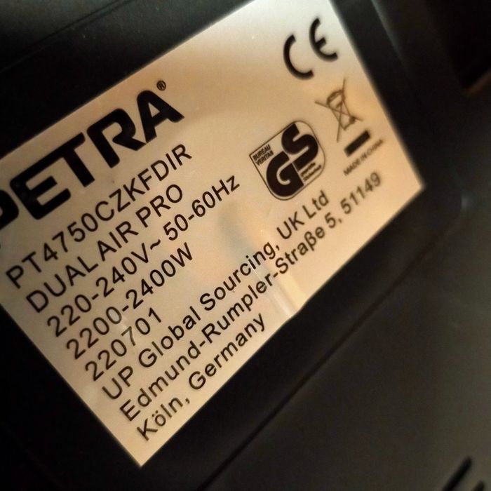 Двузонов фритюрник с горещ въздух