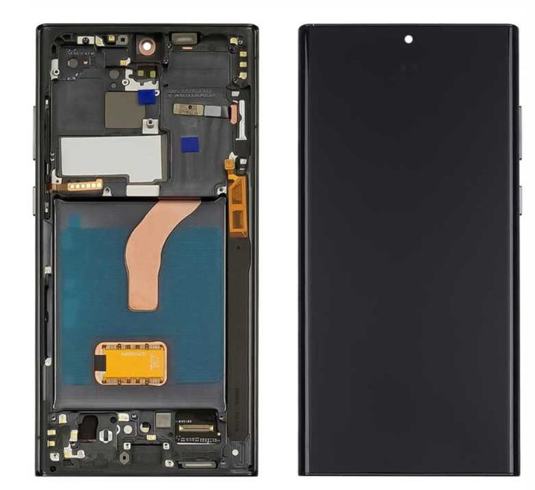 Дисплей за SAMSUNG S908B Galaxy S22 Ultra (5G) (2022) с черна корпусна рамка OLED