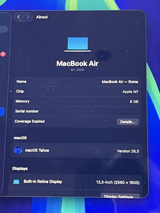 Macbook Air M1 8/256