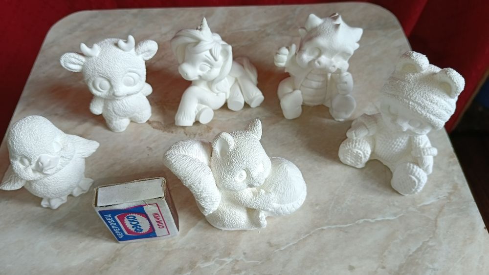 Фигурки раскраски из гипса. 3D
