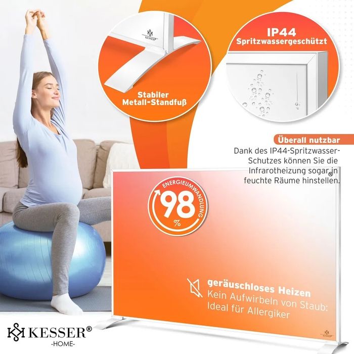 Инфрачервен нагревател 550 вата , свободностоящ или стенен монтаж