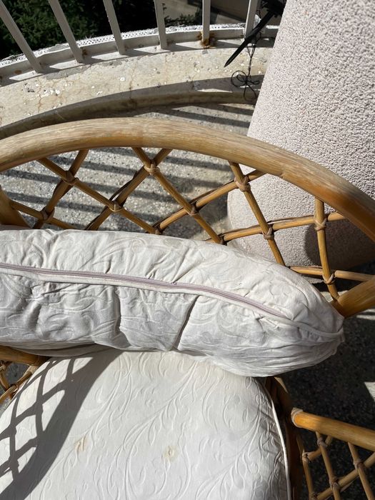 Ратанов комплект градински мебели - диван и кресла