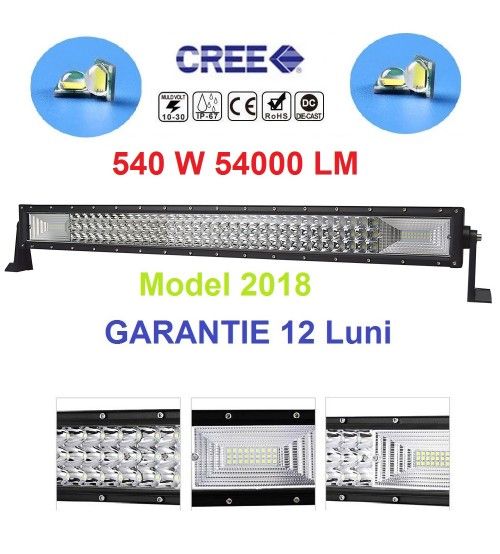 Led bar 540w, Lumina 7D, Nou, garantie