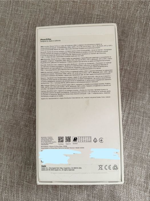 iPhone 15+, 128 gb, blue - с гаранция