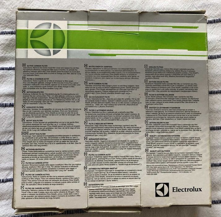 Filtre hota carbon Electrolux Faber EFF70 dimens 195x139mm - 2 buc