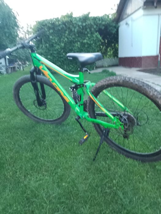 Bicicleta velors pentru copi full suspension
