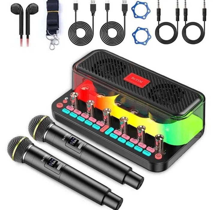 Комплект оборудване за подкаст Аудио миксер карта микрофони караоке