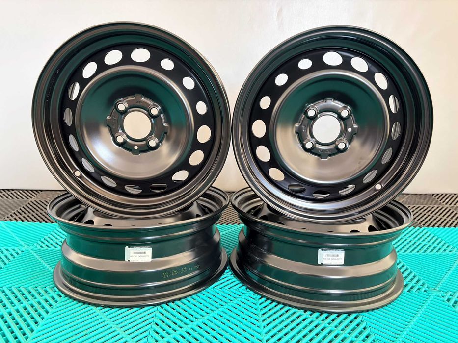Jante metalice otel tabla R15 Dacia Sandero Logan Mcv Renault Clio 4 Twingo Micra noi originale Renault 4x100 60.1mm