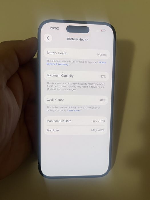 Iphone 15pro 256GB 87% bat