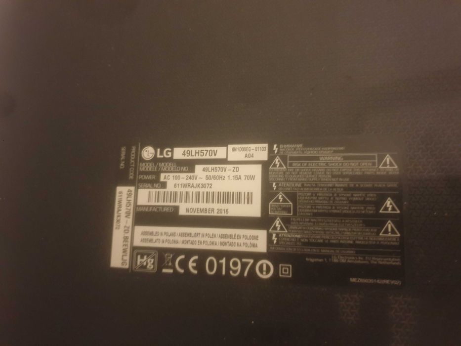 Televizor Lg 108 cm display nefunctional