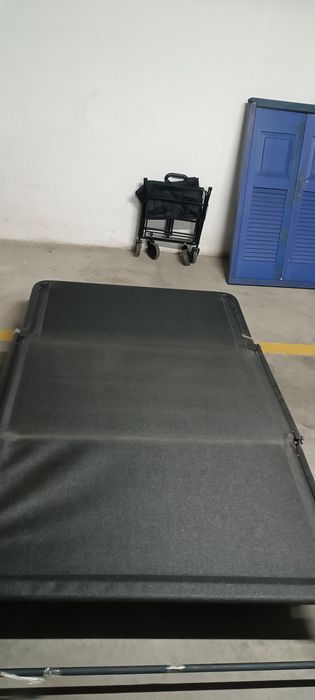 Pat pliant dublu (camping / oaspeți) – 120x200 cm – Cadru metalic rezistent