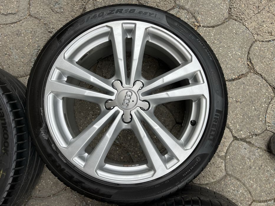 Jante aliaj 5x112mm, anvelope vara 225/40 R18 Audi A3, Vw, Seat, Skoda