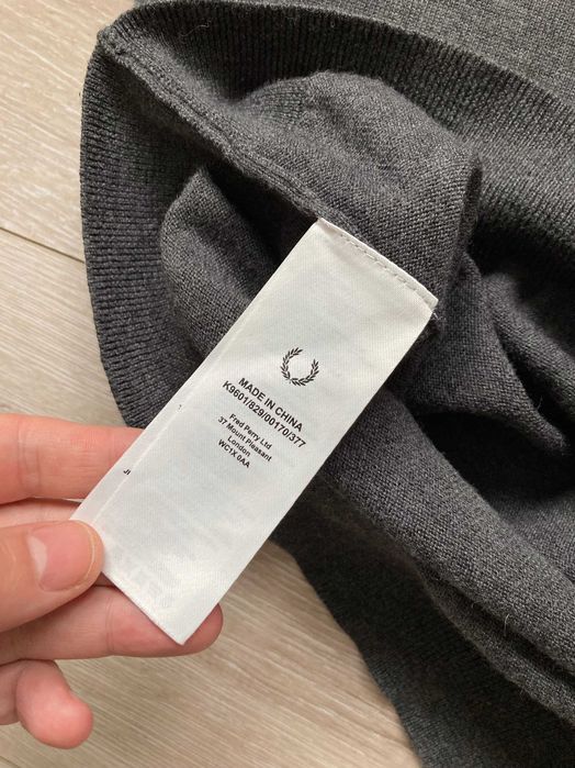 Fred Perry мъжки пуловер от вълна и памук размер М