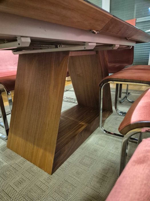 Masa bucatarie/living/ dining Mdf furniruit si sticla