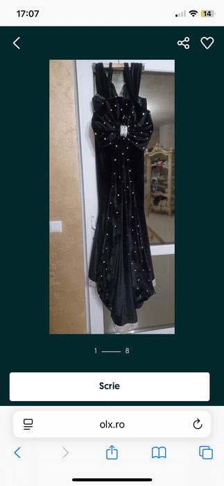 Rochie de ocazie catifea cu pietre