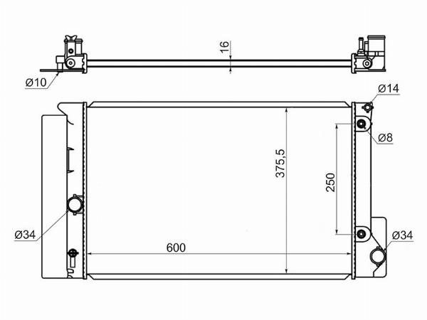 Радиатор  Toyota Auris