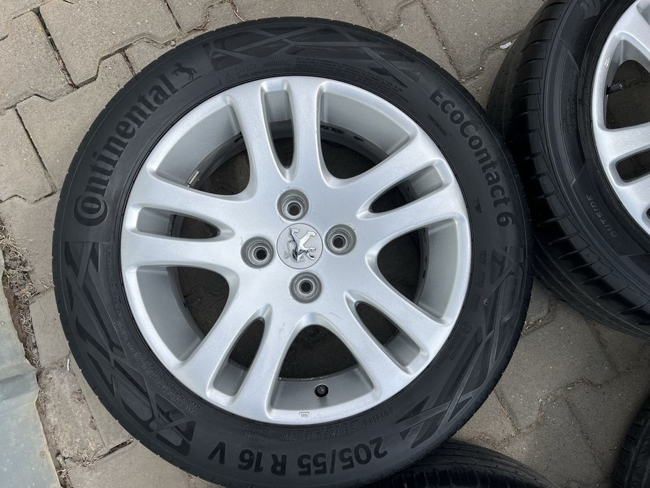 Jante aliaj 4x108mm, anvelope vara 205/55 R16 Peugeot 307 308 208 Partner