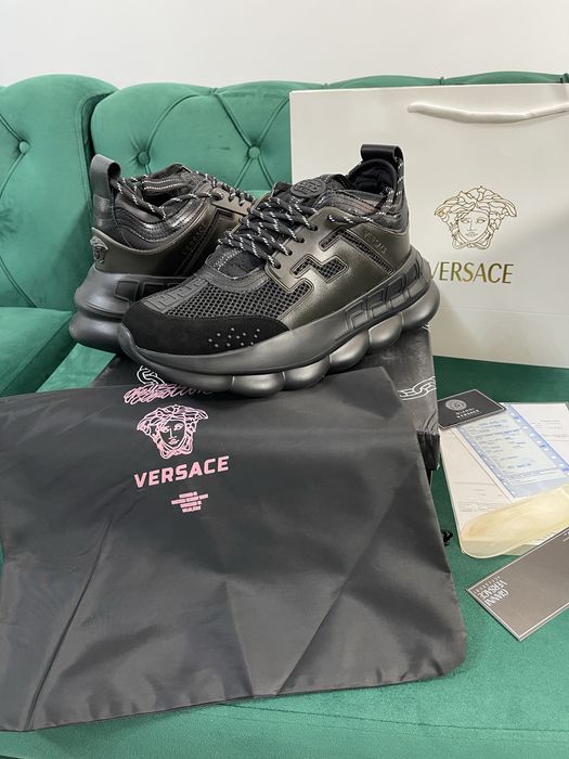 Adidasi Versace Chain Reaction piele naturala Full Box colectie noua