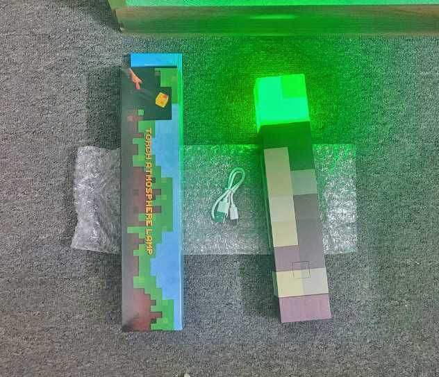 Mineсraft. Майнкрафт. 4-х цветный фонарь, светильник, факел