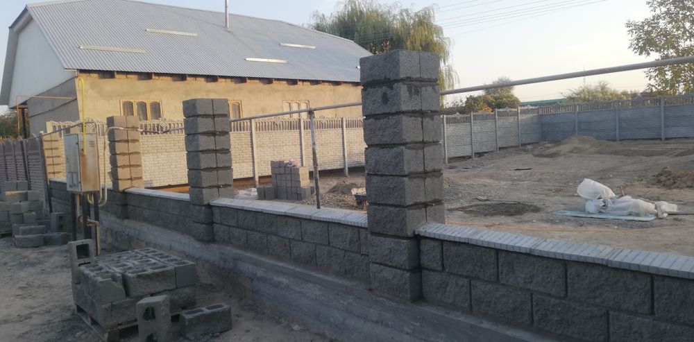 Кладка забор , термопанель